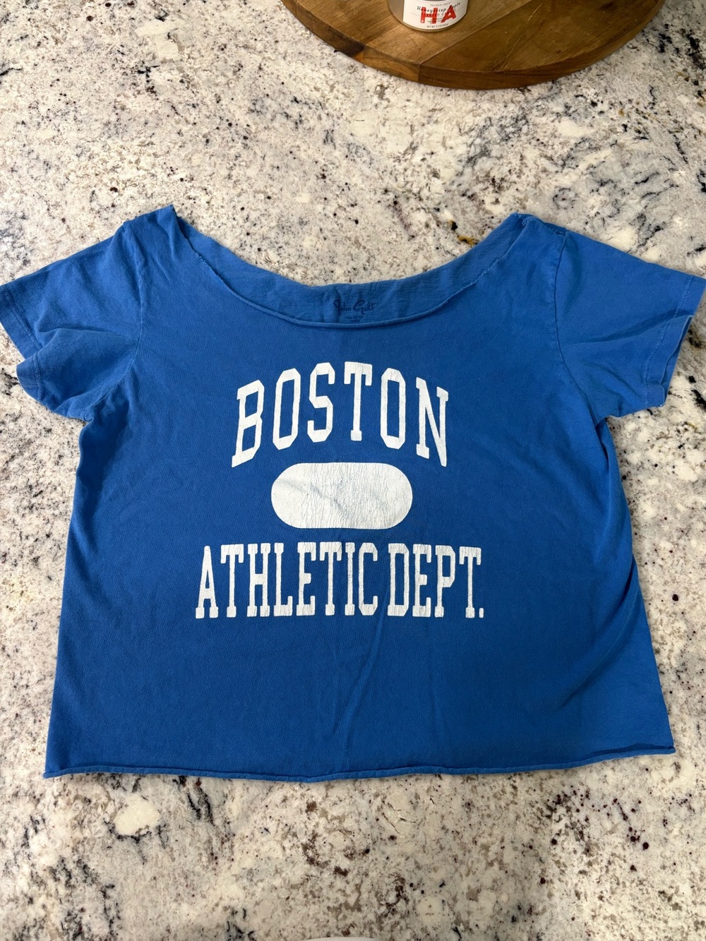 Brandy Melville Blue Boston Athletic Dept. Graphic Tee